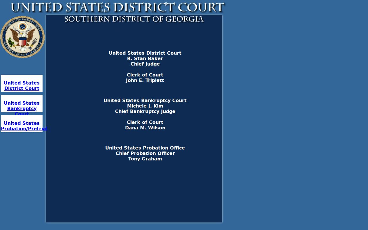 Southern District federal court boundary for Candler County criminal court cases