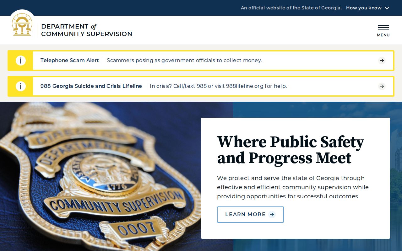 Candler County criminal history Georgia community supervision site